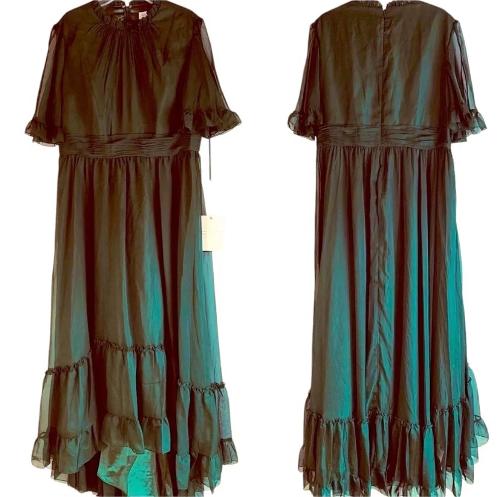Mac Duggal Dark Green Maxi Dress - Picture 7 of 13